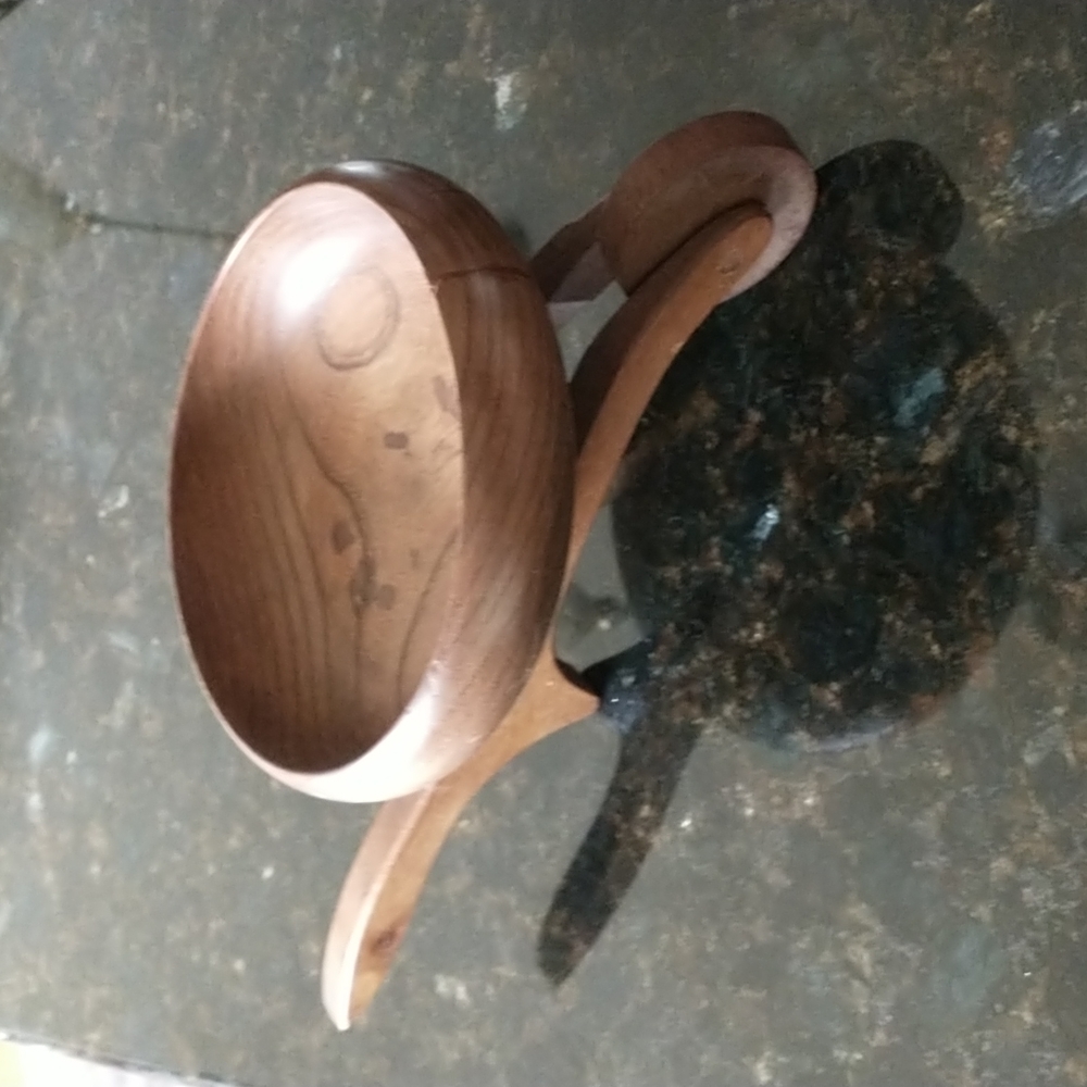 Vintage Caffco cherry wood wheelbarrow.